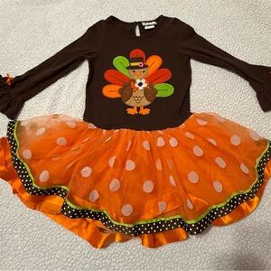Thanksgiving Turkey Dress - Orange and Brown